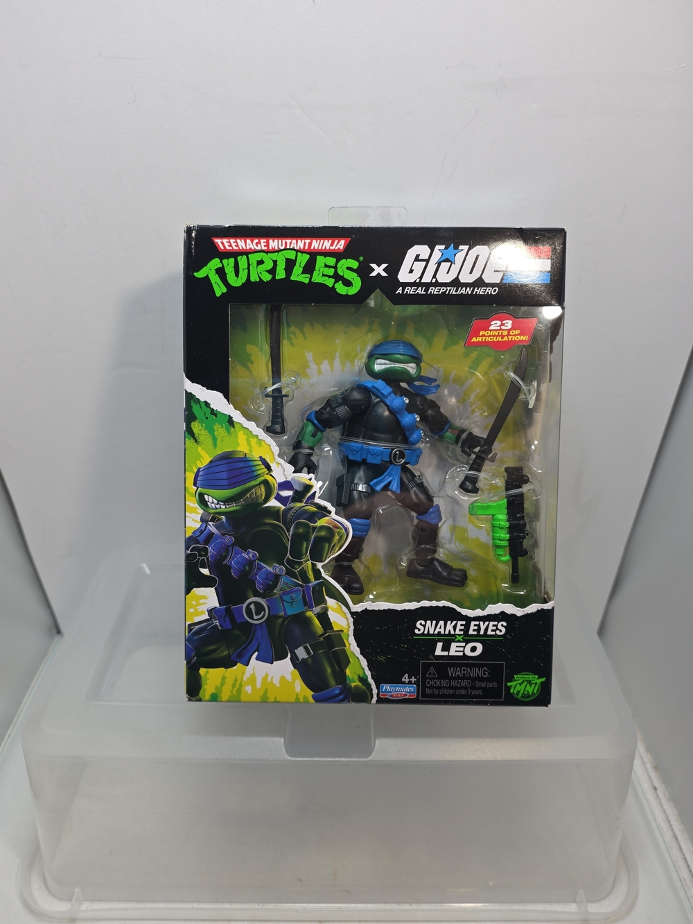 TMNT x GI Joe Snake Eyes Leo Leonardo Playmates Action Figure New (Y2) - Picture 1 of 6